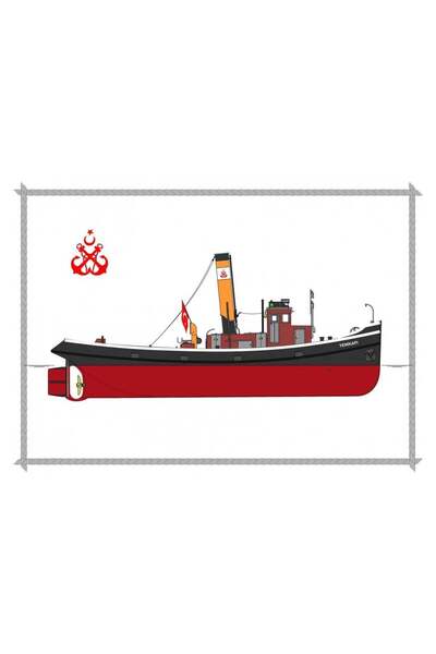 Genel Markalar Tersane Model K2401 1/24 Ölçek, Yenikapı Römorkörü, R/C Dönüşe...
