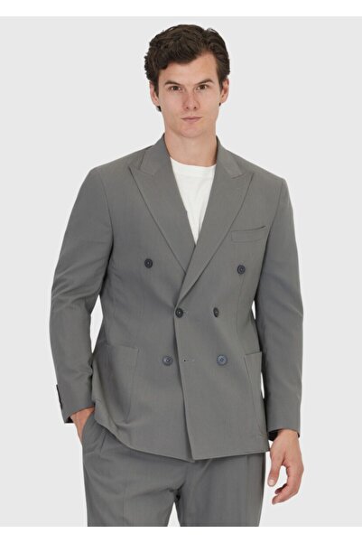 Ramsey Gray Plain Zeroweight Slim Fit Suit