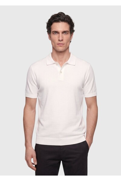 Ramsey Ecru Plain 100% Cotton T-Shirt
