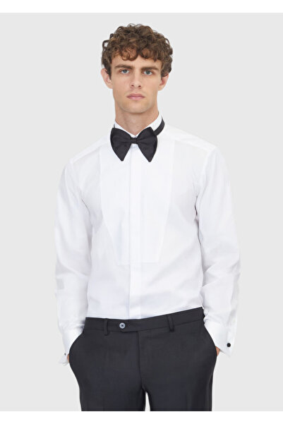 Ramsey Ανδρικό λευκό πουκάμισο σμόκιν - 10104537-500