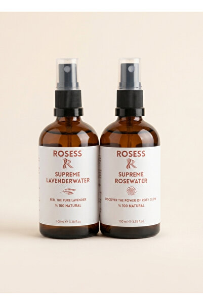 Rosess Doğal Gül Suyu 100ml Sprey & Saf Lavanta Suyu 100ml Sprey