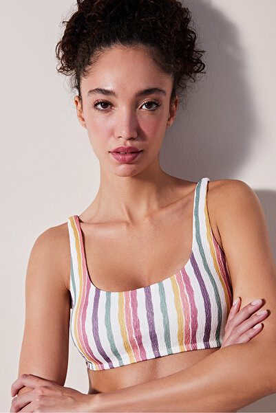 Penti Top de bikini multicolor texturat Kofi Bra