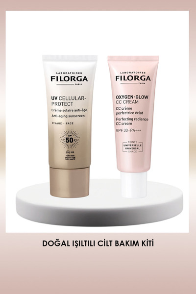 Filorga Oxygen Glow Işıltılı CC Bakım Krem ve UV Cellular Yaşlanma Karşıtı Gü...