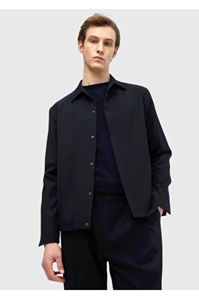 Ramsey Lacivert Düz Casual Fit %100 Yün Takım Elbise