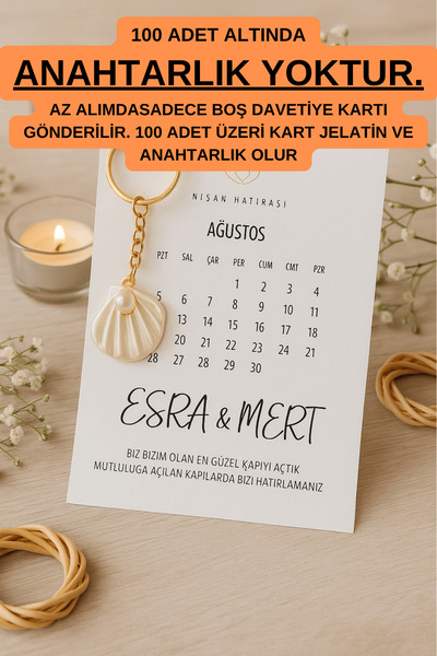 Emtory Home Takvim|10 Adet İstiridye Anahtarlık - Nişan Hediye - Kına Hediye ...