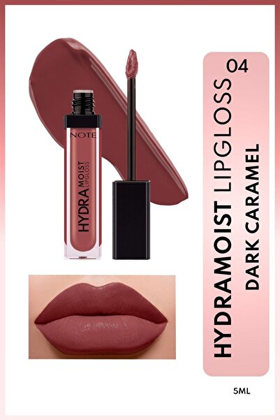 NOTE Hydramoist Lipgloss 04 Dark Caramel Nemlendirici Dudak Parlatıcısı - Mor