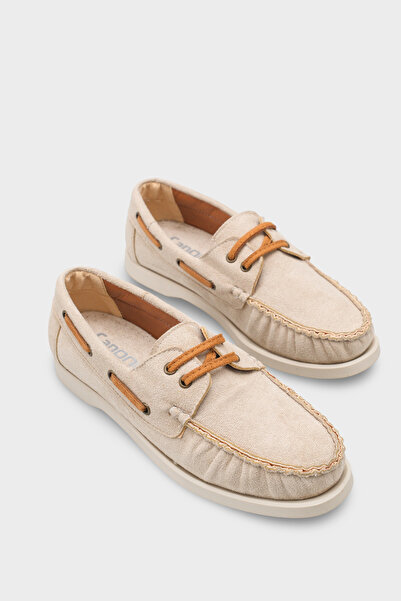 Capone Outfitters Γυναικεία παπούτσια Loafer Boat με κορδόνια και χάντρες Bria