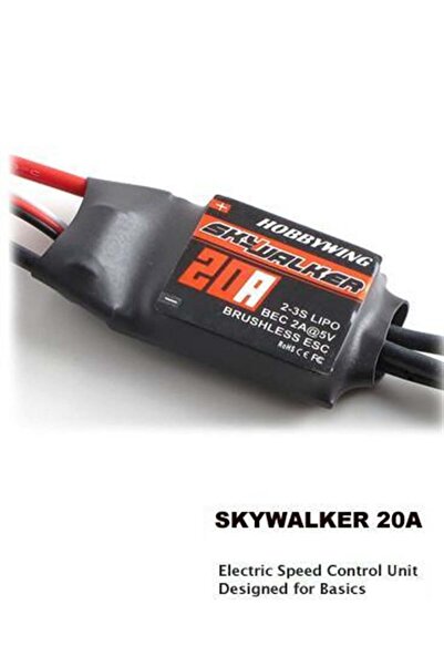 Hobbywing 80060010 Skywalker Serisi, 20 Amper, 2-4S LiPo, Uçak Motoru için El...