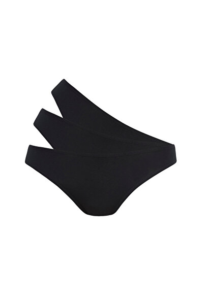 Penti Friss hármas pamut fekete bugyi