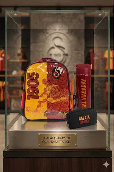 Galatasaray Lisanslı Anaokulu Çantası , Çift Gözlü Kalemlik - Lisanslı Suluk ...