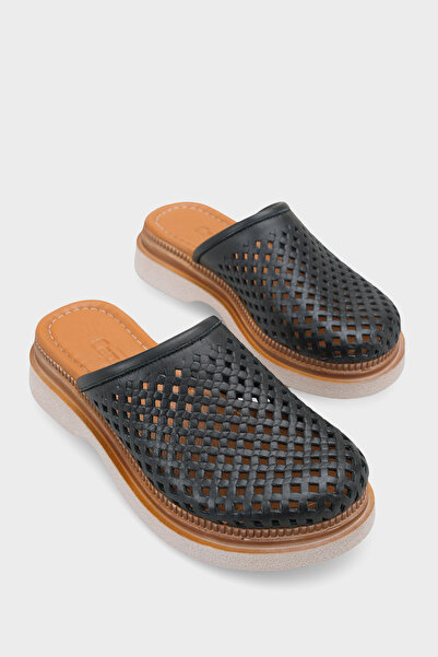 Capone Outfitters Madelle Γνήσιο Δερμάτινο Γυναικείο Sabo με Σφήνα Τακούνι κα...