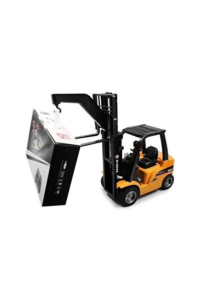 Huina 1577 1/10 Ölçek, Forklift, Metal Çatallı ve Aparatlı, 8 Kanal Uzaktan Kumandalı İş Makinası