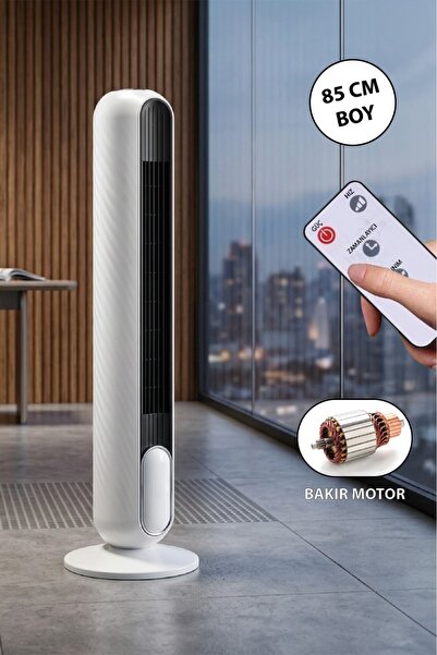 JOYSIDEA KULE TİPİ VANTİLATÖR KUMANDALI DOKUNMATİK PANEL 3 HIZ AYARI 40W BEYA...