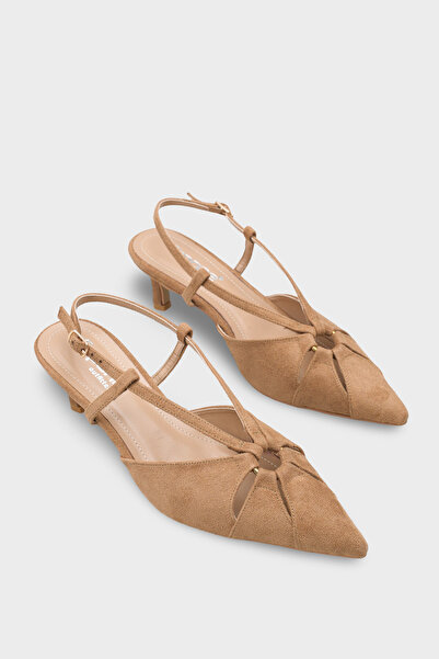 Capone Outfitters Faydra Sivri Burunlu Orta Topuklu Arkası Açık Kadın Ayakkabı