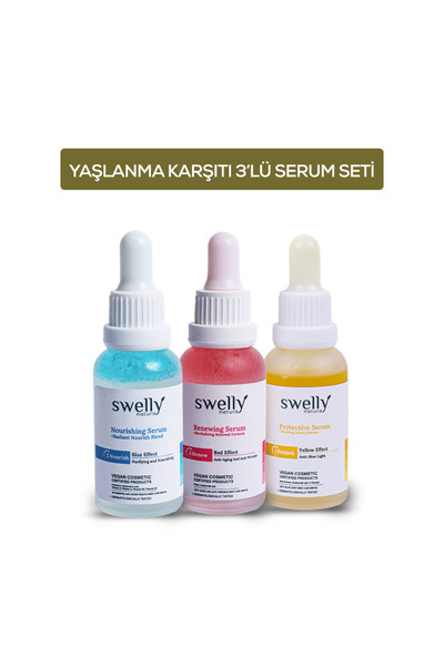 SwellyNatura Yaşlanma Karşıtı 3'lü Serum seti