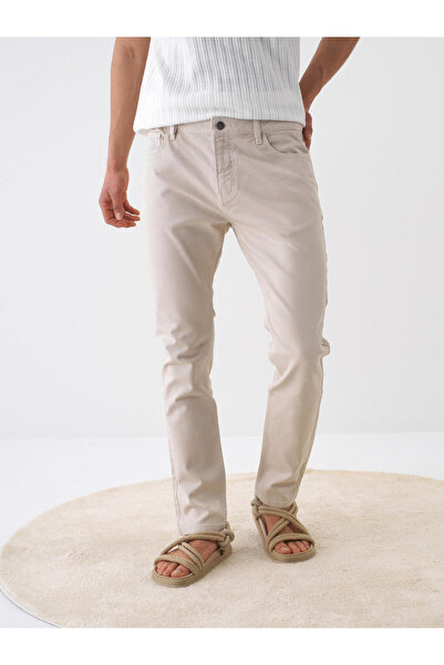 Xint Erkek Naturel Pamuk Dokulu Slim Fit Pantolon