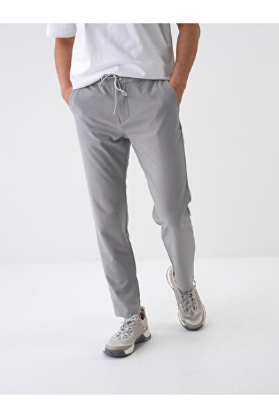 Xint Erkek Gri Formunu Koruyan Slim Fit Jogger