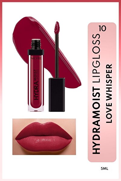 NOTE Hydramoist Lipgloss 10 Love Whisper Nemlendirici Dudak Parlatıcısı - Bordo
