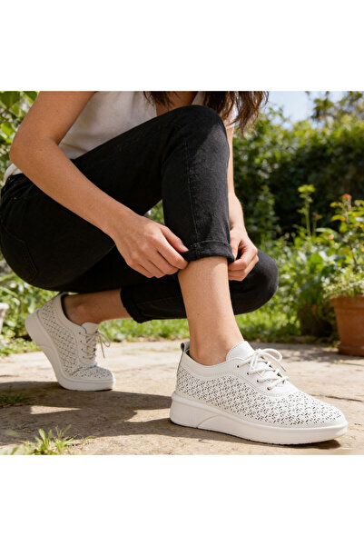 Tmall Pantofi casual de dama,Din piele ecologica,P1261,Alb