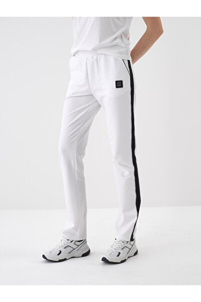 Xint Kadın Beyaz Pamuk Dokulu Regular Fit Sweat Pantolon
