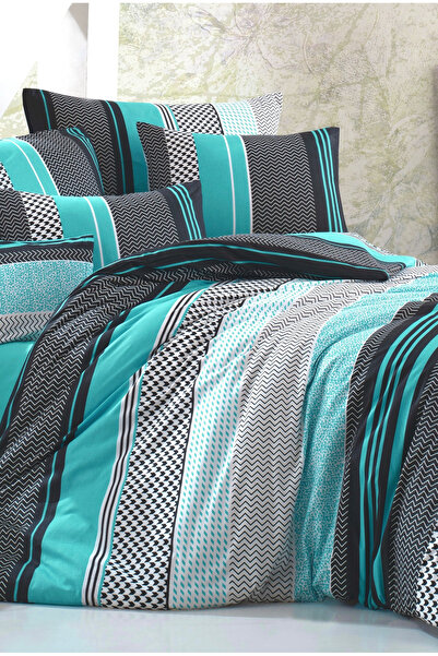 NazeninHome Σετ Παπλωματοθήκης Ranforce 100% Βαμβακερό Μονό Παπλωματοθήκη Zig...