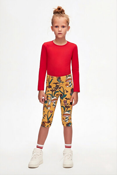 LOVETTI Κοριτσίστικα μοτίβα Cheerful Mushrooms Κάπρι κάτω από το γόνατο