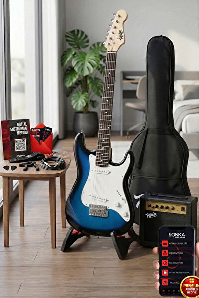 Midex Ceg-36bl 8-12 Yaş Çocuklar Için Amfili Full 3/4 36 Inç Elektro Gitar Se...
