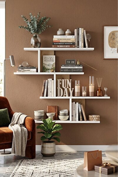 Yurudesign Shelf 24 Duvar Rafı Sepet-Beyaz WL24-SW