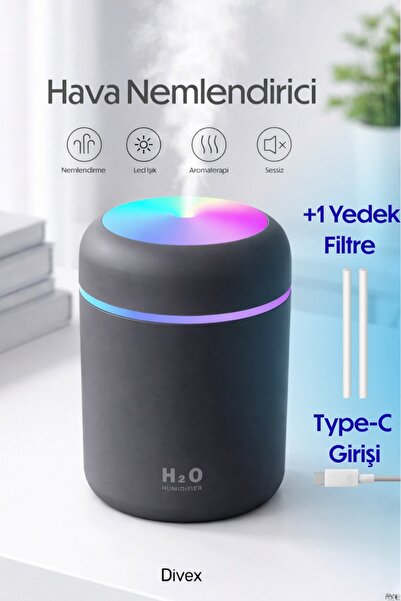 Divex Renk Değiştiren LED Işıklı Mini Hava Nemlendirici - Aromatik Buhar Difü...