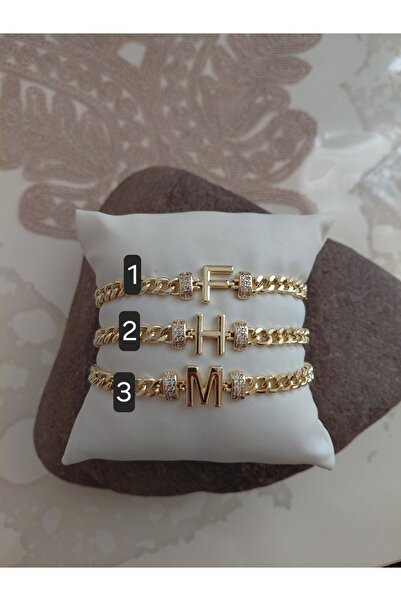 lavante butik kendini özel hisset Zircon Stone Lettered Gourmet Bracelet Stee...