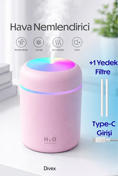 Divex Renk Değiştiren LED Işıklı Mini Hava Nemlendirici - Aromatik Buhar Difü...