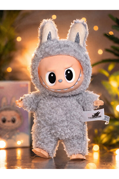 OEM Labubu Labubu Λούτρινο Παιχνίδι "Συναρπαστικά Μακαρόν" ΣΟΥΣΑΜΙ - ΓΚΡΙ