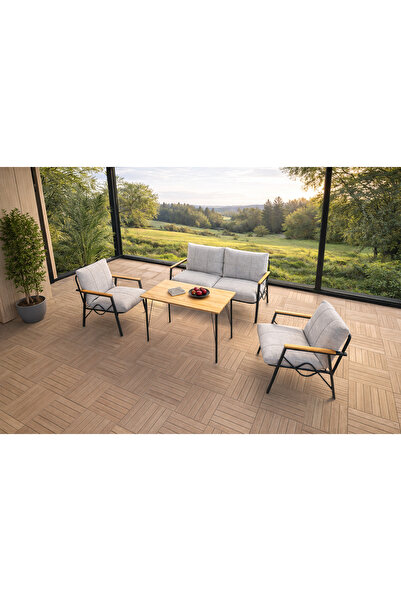 DORUK HOME Balkon, Bahçe, Cafe, Metal Koltuk Takımı, Bahçe Takımı , Çay Seti,...