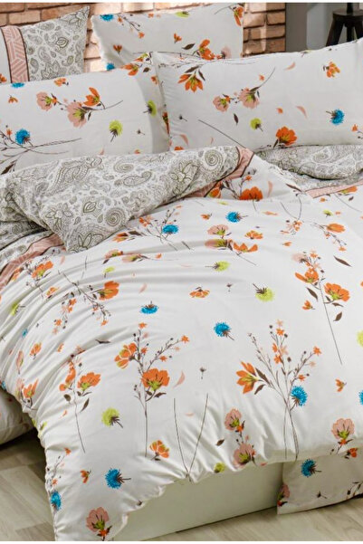 NazeninHome Σετ Παπλωματοθήκη από 100% Βαμβάκι Ranforce Adalia Tile Double | ...