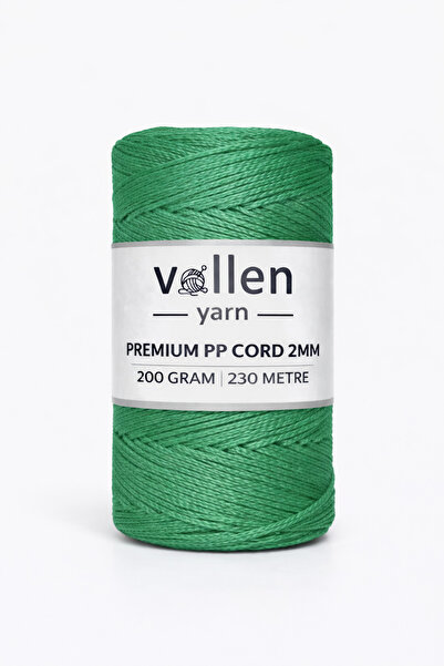 vollen yarn 200gr/230m Premium Polyester Macrame Twine 2mm, μακραμέ Σχοινί, μ...
