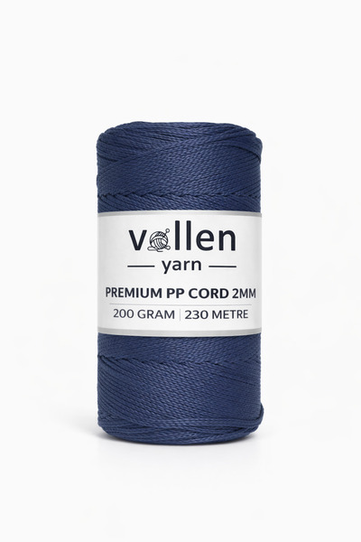 vollen yarn 200gr/230m Premium Polyester Macrame Twine 2mm, μακραμέ Σχοινί, μ...