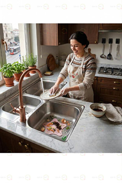 MAİN SHOP 1 ΤΕΜ. Αντιολισθητικό στραγγιστικό από σιλικόνη με βεντούζα για νιπ...