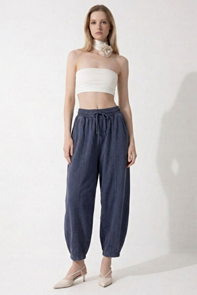 COMBİNE MİCHAİL Γυναικείο Βασικό Μαλακό Καπνιστό Παντελόνι Σαλβάρ