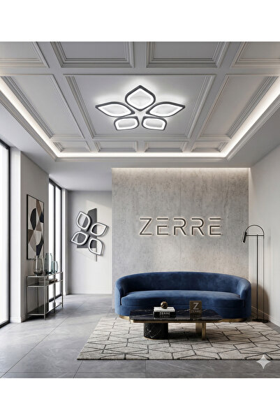 ZERRE Shop ZERRE SORA Plafonyer Lüks Modern 5'li 3 RENK Ledli Avize