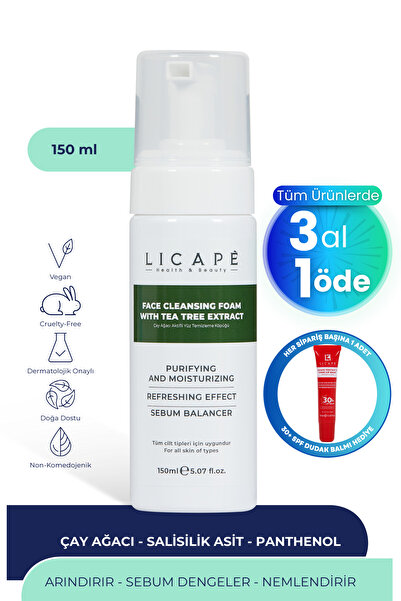 Licape Çay Ağacı Aktifli Yüz Temizleme Köpüğü 150ml
