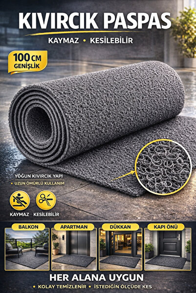 MR MİLREY Σγουρό χαλάκι πόρτας Αντιολισθητική σόλα θυρών, Χαλί διαδρομών, 14 ...