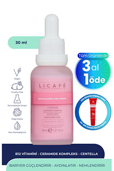 Licape B-12 Revitalizing Aydınlatıcı Bariyer Güçlendirici Nemlendirici Pink S...