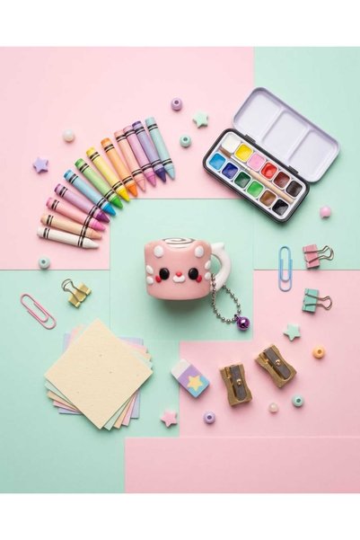 Moshu Design Clicker Coffee Series "Milky" Keychain Bag Ornament Charm Accessory