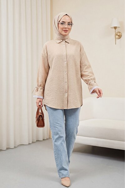 HİJABAYA Πουκάμισο με πλισέ και λεπτομέρεια