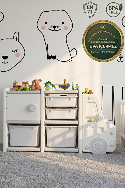 CREALISOL Truck Series Tır Figürlü Çocuk Odası Oyuncak Düzenleyici ve Organizer