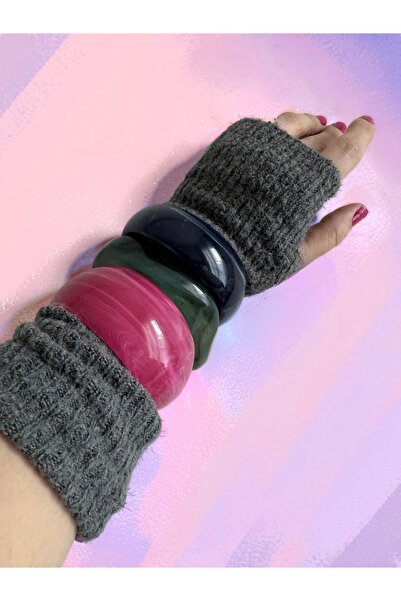 Xui Trend Marka (Zra) Model Reçine Kemik Bileklik-Pembe Beyaz Detaylı Yuvarla...