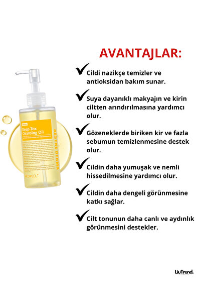 Medipeel Vegan Vitamin Deep-Tox Cleansing Oil 200 ml Lipozomlu vitamin hidrofilik yağ