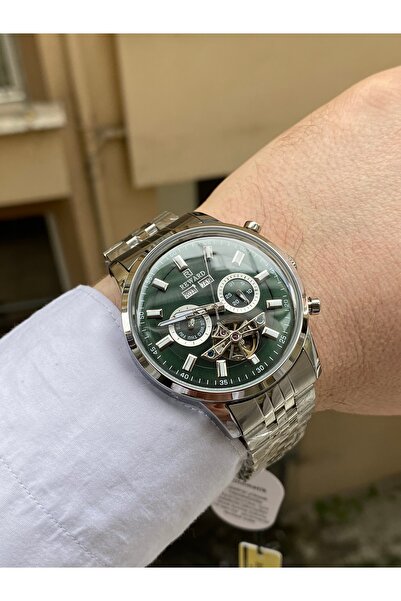 Reward ساعة يد رجالية أصلية أوتوماتيكية مقاومة للماء بحزام فولاذي