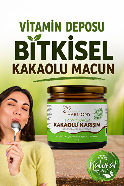 Natural Harmony Kakaolu Pekmez Arı Sütü Bal Bitkisel Vitaminli macun 240 gr