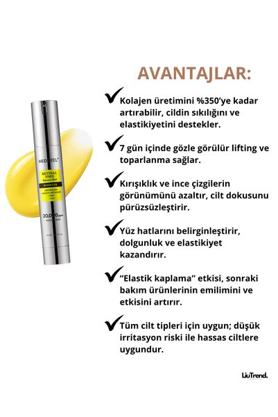 Medipeel Retinal NMN Bounce Shot Booster 30ml Retinal ve NMN içeren anti-age bakım serumu
